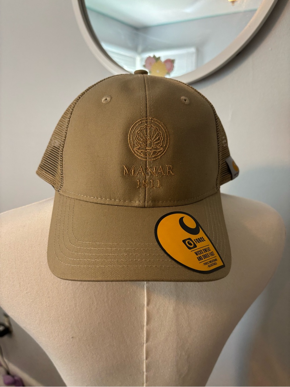 Carhartt Tan and Black Mesh Workwear Cap